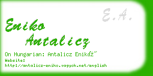 eniko antalicz business card